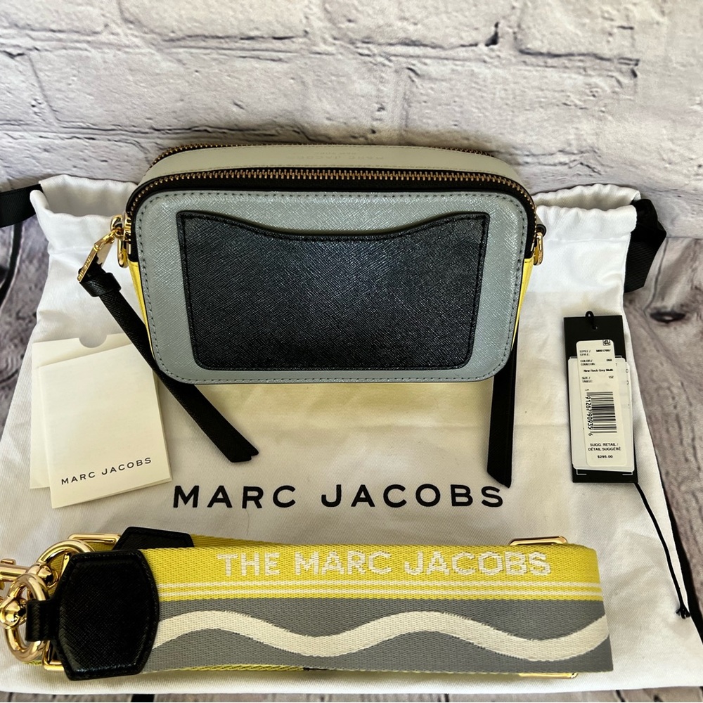 BNWT!  Marc Jacobs THE SNAPSHOT Crossbody Bag (New Rock Grey Multi) - Picture 2 of 11